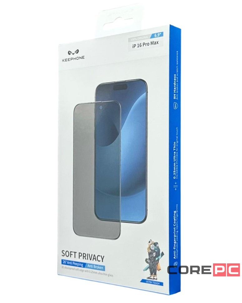 Защитное стекло i-Phone 16 Pro Max Keephone Soft Privacy антишпион