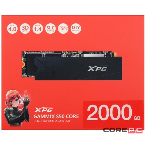 Твердотельный накопитель ADATA XPG 2000 Gb S50 Black (SGAMMIXS50C-2000G-CS)