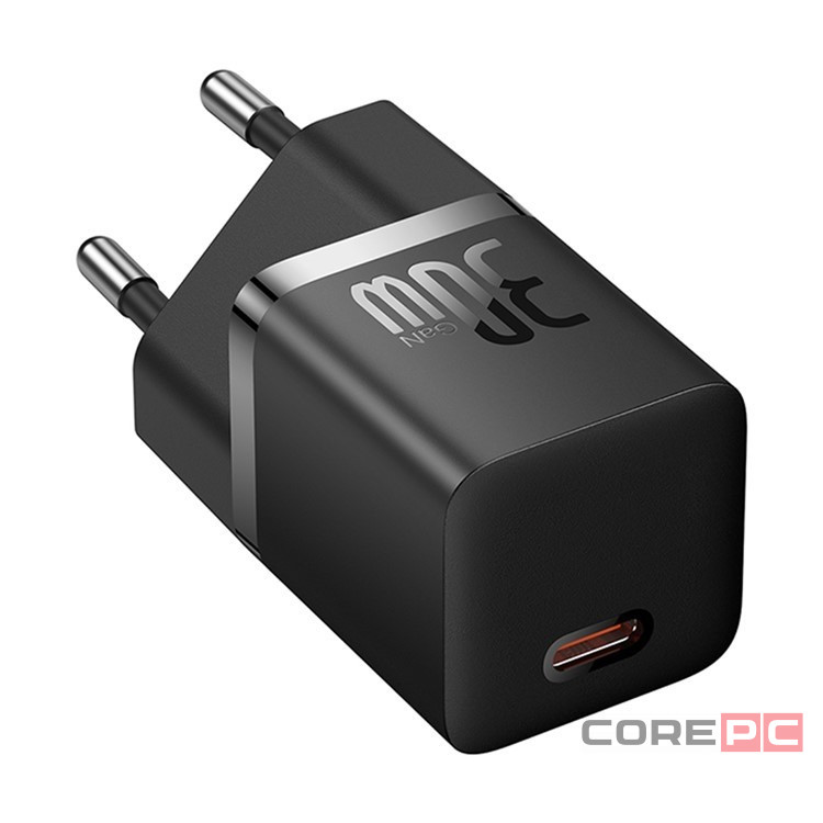 Сетевое зар. устр. Baseus GaN5 Mini 1C кабель Type-C на Type-C 30W P10110902113-00 черное