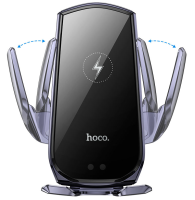 Держатель c беспроводной зарядкой в воздуховод Hoco CA202 Plus 15W черный