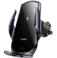 Держатель c беспроводной зарядкой в воздуховод Hoco CA202 Plus 15W черный