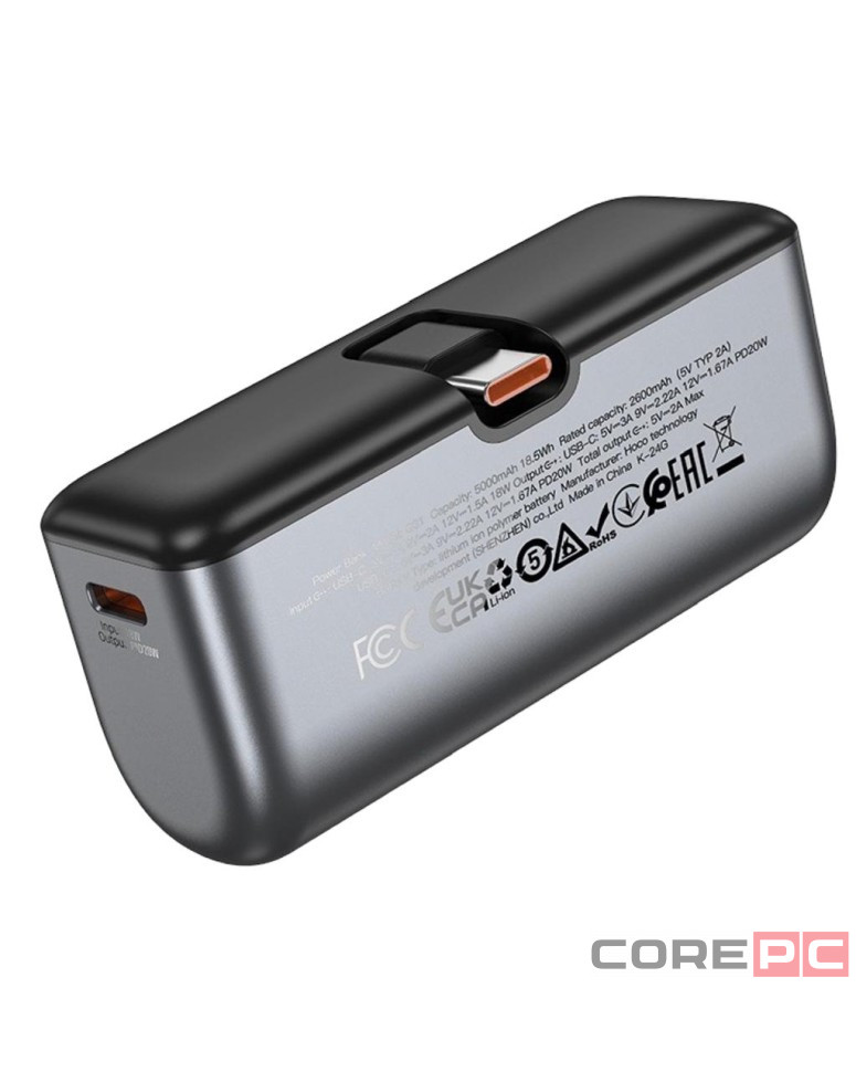Powerbank Hoco Q31 5000mAh 18W/20W 2USB-C черный