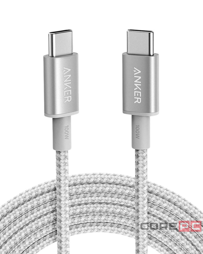 Usb Кабель-зарядка Type-C на Type-C Anker (A8757621) 100W 1.8м серебристый