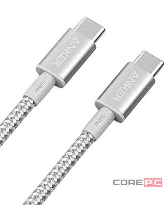 Usb Кабель-зарядка Type-C на Type-C Anker (A8757621) 100W 1.8м серебристый