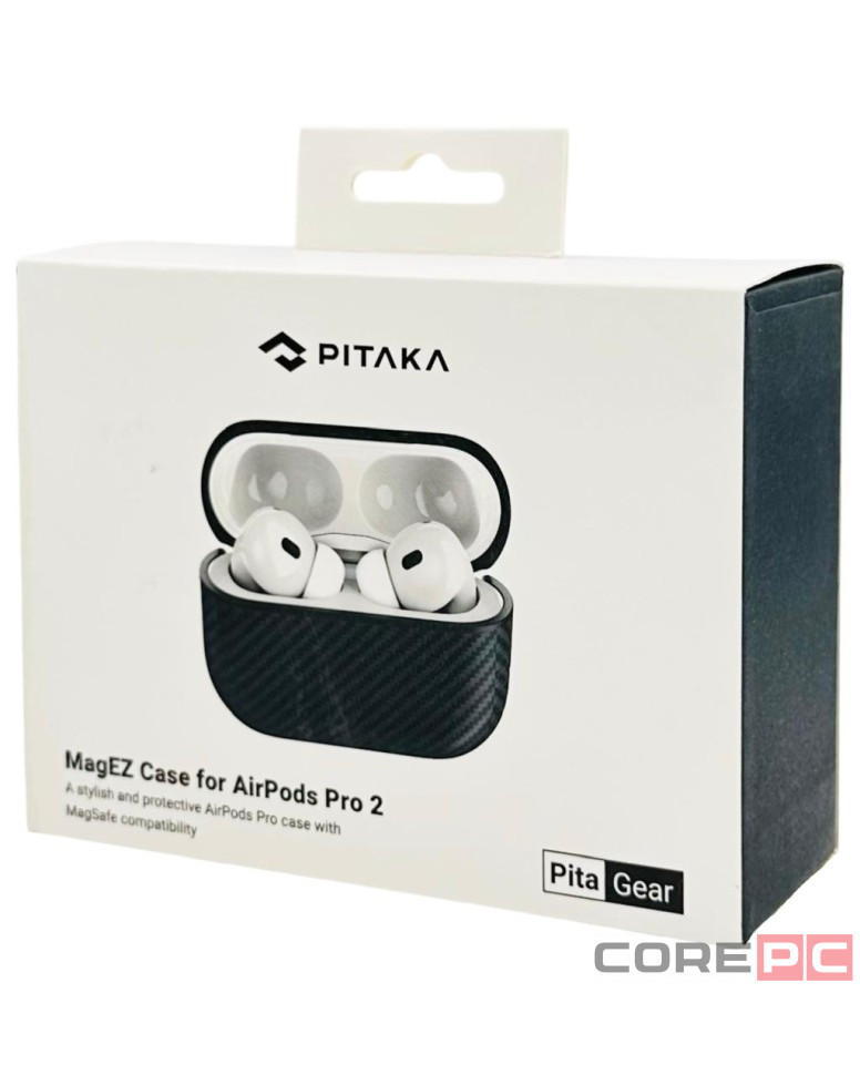 Чехол для Airpods Pro/Pro 2 Pitaka Magez Case 600D черно-серый
