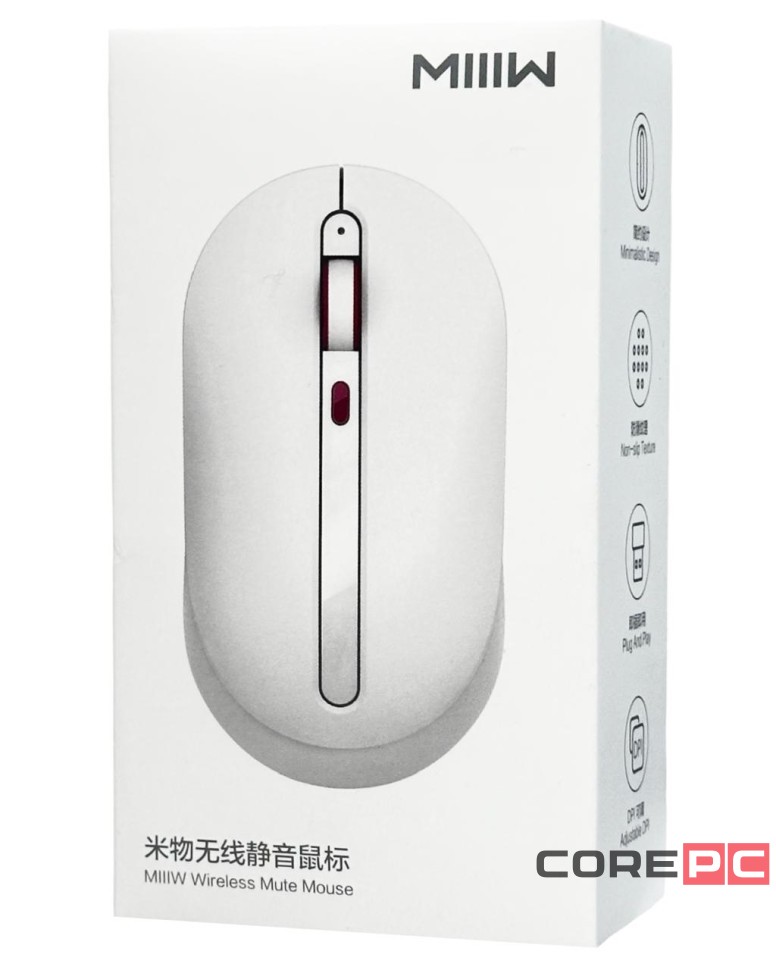 Мышь беспроводная Xiaomi MIIIW Wireless Office Mouse MWWM01 белая
