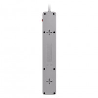 Сетевой фильтр c USB+Type C, 16А, 4 гнезда, c з/ш, с з/к, ПВС, 3 м, серый (SBSP-30C-G)