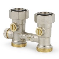Узел нижнего подключения VARMEGA, 3/4quot;EKх3/4quot;EK НР-ВР, прямой, для однотрубных систем, VM13851