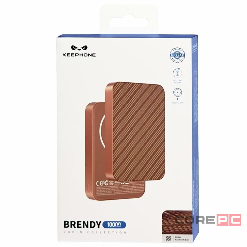 Powerbank магнитный с MagSafe Keephone Brendy Robin 10000mAh оранжевый
