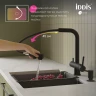 Смеситель для кухни Iddis UMBBLPFi05, рычажное управление, цвет черный матовый
