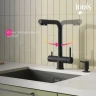 Смеситель для кухни Iddis UMBBLPFi05, рычажное управление, цвет черный матовый
