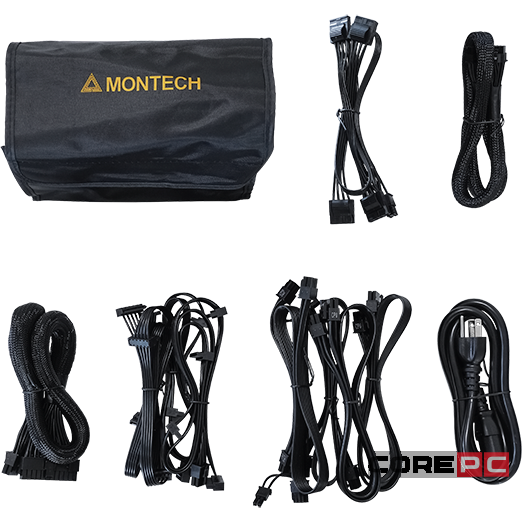 Блок питания Montech 1200W TITAN GOLD Black (TIS0126) 16 Pin (PCIe 5.0 Connector Cable Details)