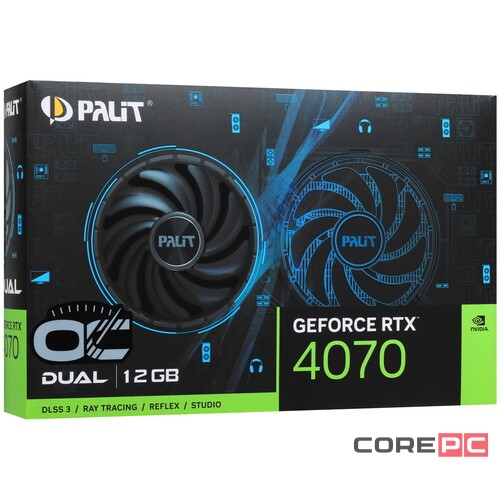 Видеокарта Palit (NED4070S19K9-1047D) GeForce RTX 4070 12GB DUAL OC