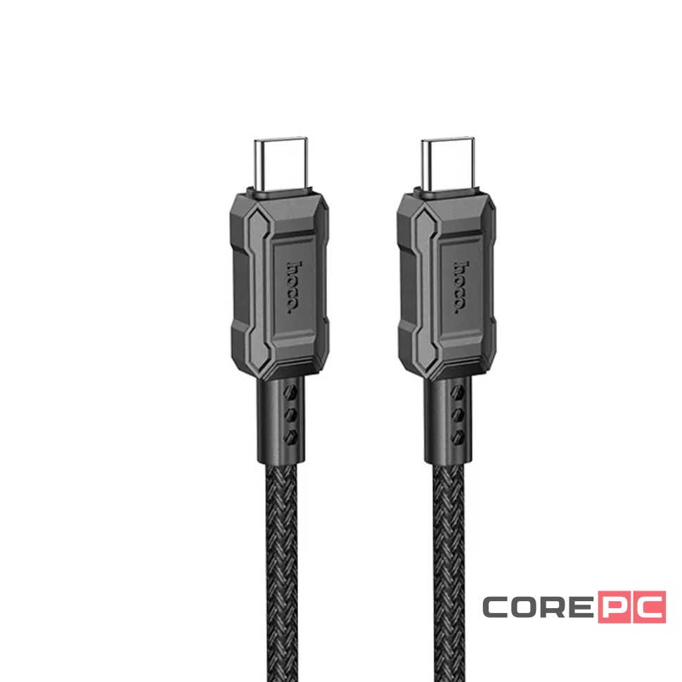 Кабель Hoco X94 Leader (Type-C) на (Type-C) 3A/60W 100см тканевая оплетка (черный)