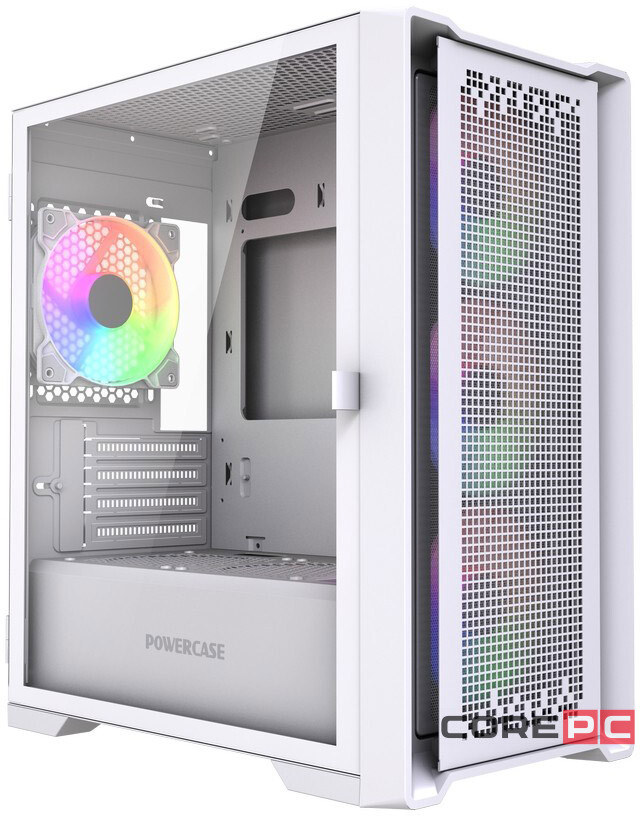 Компьютерный корпус Powercase ByteFlow Micro LE ARGB White (CAMBFW-A4-LE)