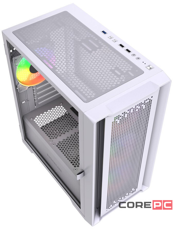 Компьютерный корпус Powercase ByteFlow Micro LE ARGB White (CAMBFW-A4-LE)