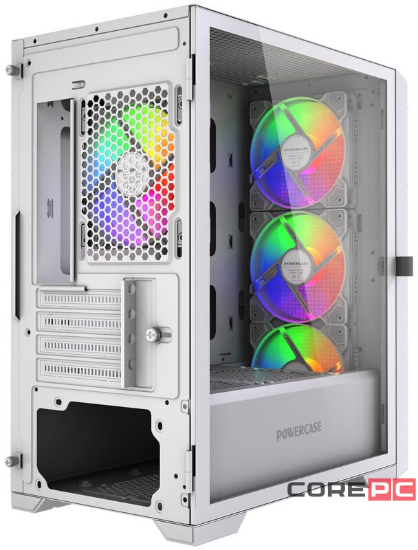 Компьютерный корпус Powercase ByteFlow Micro LE ARGB White (CAMBFW-A4-LE)