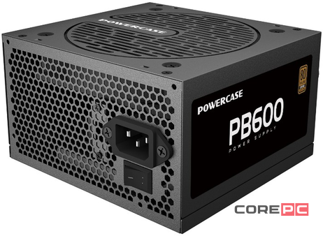 Блок питания Powercase 600W PB600 Black (PS-600B-DC)
