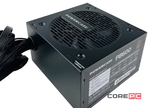 Блок питания Powercase 600W PB600 Black (PS-600B-DC)