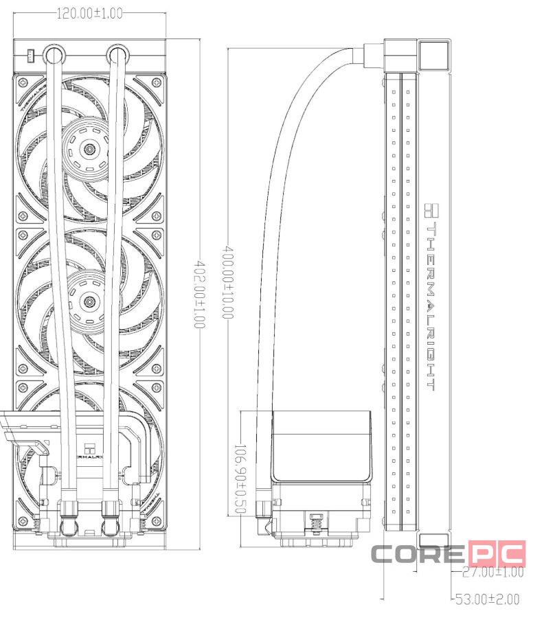Система жидкостного охлаждения для процессора Thermalright Wonder Vision 360 UB ARGB White (TRWV360UBAW)