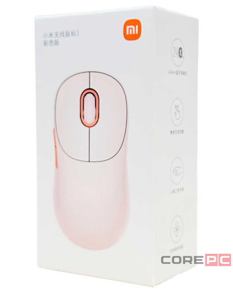 Мышь беспроводная компьютерная Xiaomi Wireless Mouse 3 (XMWXSB03YM) розовый