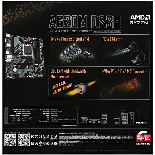 Материнская плата Gigabyte A620M DS3H