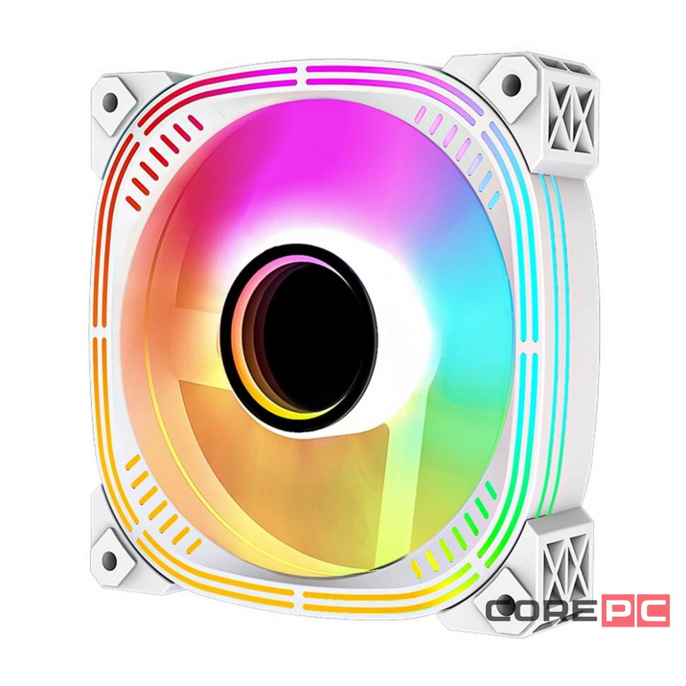 Вентилятор для корпуса ALSEYE ARGB White Luna-120-W-P