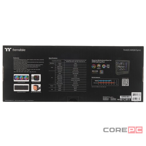 Система жидкостного охлаждения для процессора Thermaltake TH420 Sync Black All-In-One ARGB CL-W367-PL14SW-A PWM