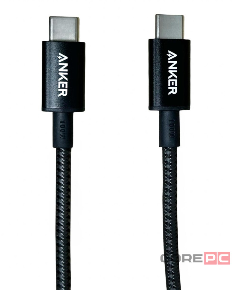 Usb Кабель-зарядка Type-C на Type-C Anker (A8757611) 100W 1.8м темно-серый