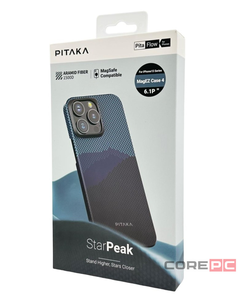 Накладка для i-Phone 15 Pro 6.1 Pitaka MagezCase4 Aramid Fiber 1500D За горизонтом(Over the Horizon)