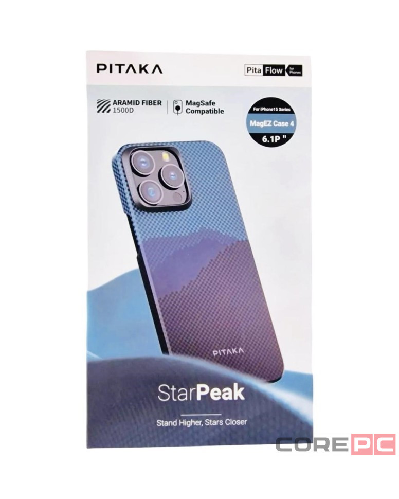 Накладка для i-Phone 15 Pro 6.1 Pitaka MagezCase4 Aramid Fiber 1500D За горизонтом(Over the Horizon)