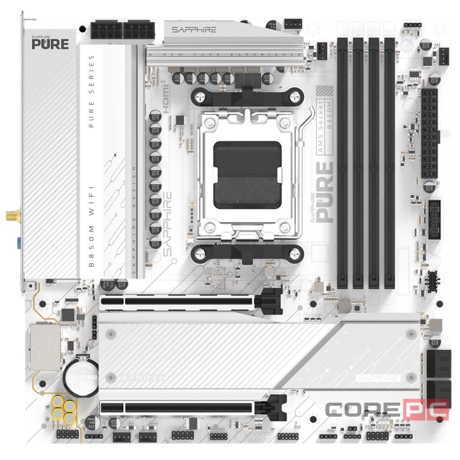 Материнская плата Sapphire B850M PURE WIFI White (52123-02-40G)