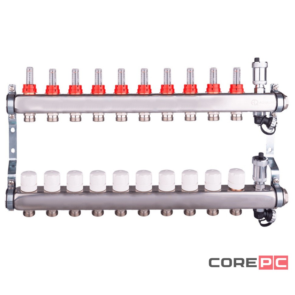 Группа коллект. AQUALINK регулир, настроеч и дренаж. клапаны, автомат. возд-к, нерж.сталь 1quot;х10х3/4quot;
