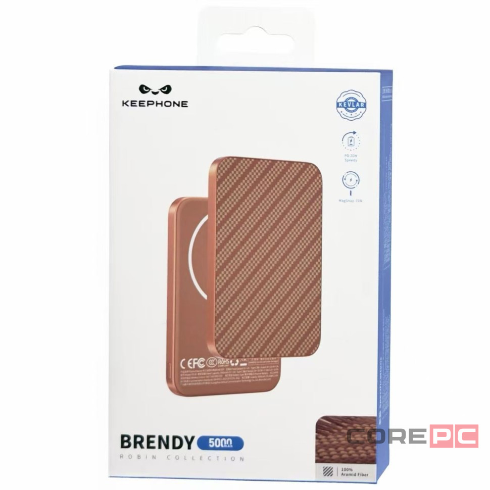 Powerbank магнитный с MagSafe Keephone Brendy Robin 5000mAh оранжевый