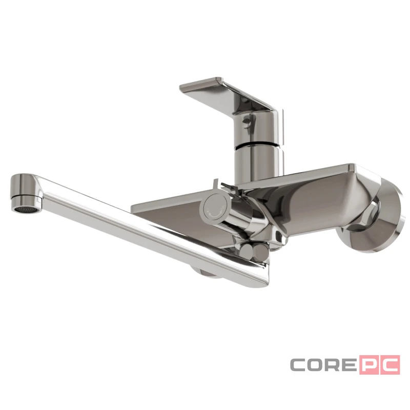 Смеситель для ванны и раковины MIXLINE МЛ26-02/ML26-02, рычажное управление, цвет хром