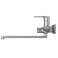 Смеситель для ванны и раковины MIXLINE МЛ26-02/ML26-02, рычажное управление, цвет хром