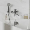 Смеситель для ванны и раковины MIXLINE МЛ26-02/ML26-02, рычажное управление, цвет хром
