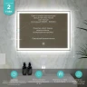 Зеркало MIXLINE Норма-Лайт 800х600 (ШВ) ал. профиль, сенсорный выключатель,светодиодная подсветка