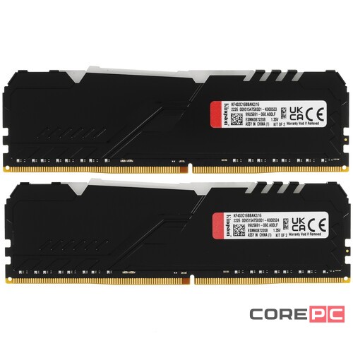 Оперативная память 16 Gb 3200 MHz Kingston FURY BEAST RGB (KF432C16BBAK2/16)