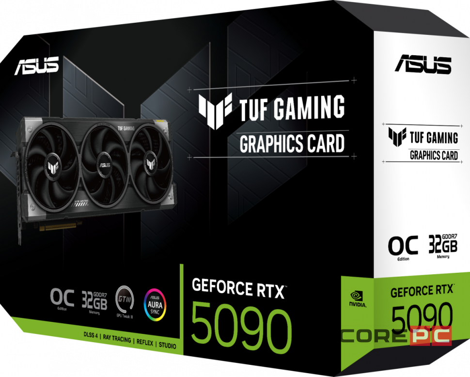 Видеокарта ASUS (TUF-RTX5090-O32G-GAMING) GeForce RTX 5090 32GB TUF GAMING OC (90YV0LY0-M0NA00)
