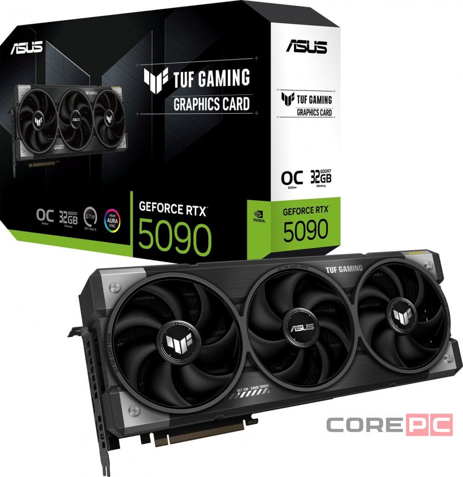 Видеокарта ASUS (TUF-RTX5090-O32G-GAMING) GeForce RTX 5090 32GB TUF GAMING OC (90YV0LY0-M0NA00)