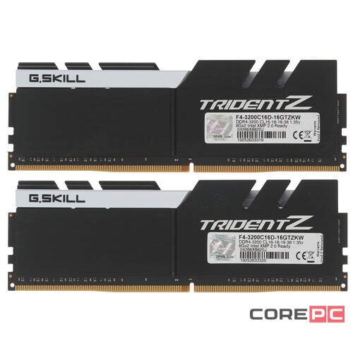 Оперативная память 16 Gb 3200 MHz G.Skill TRIDENT Z (F4-3200C16D-16GTZKW)