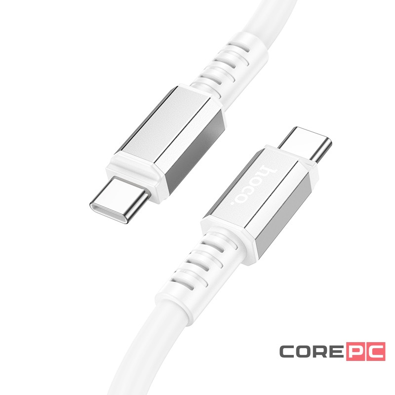 Кабель Hoco X85 Strength (Type-C) на (Type-C) 3A/60W 100см силиконовый (белый)
