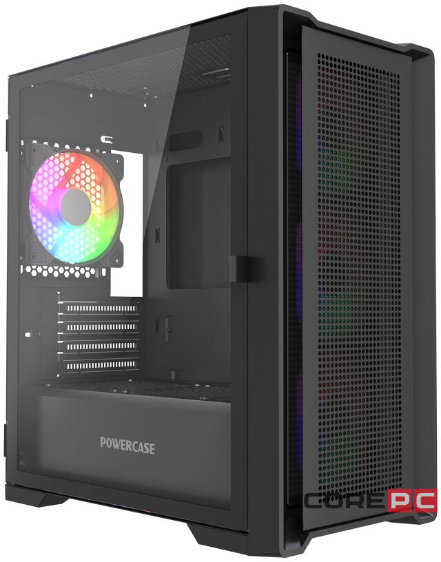 Компьютерный корпус Powercase ALISIO Micro X4B V2 LE Black (CAMCXB-A4-LE)