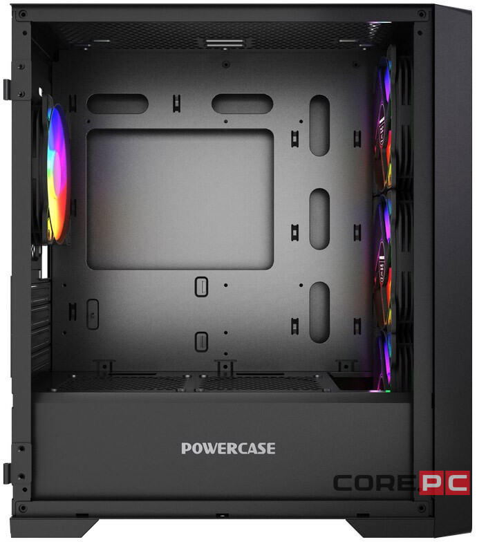 Компьютерный корпус Powercase ALISIO Micro X4B V2 LE Black (CAMCXB-A4-LE)