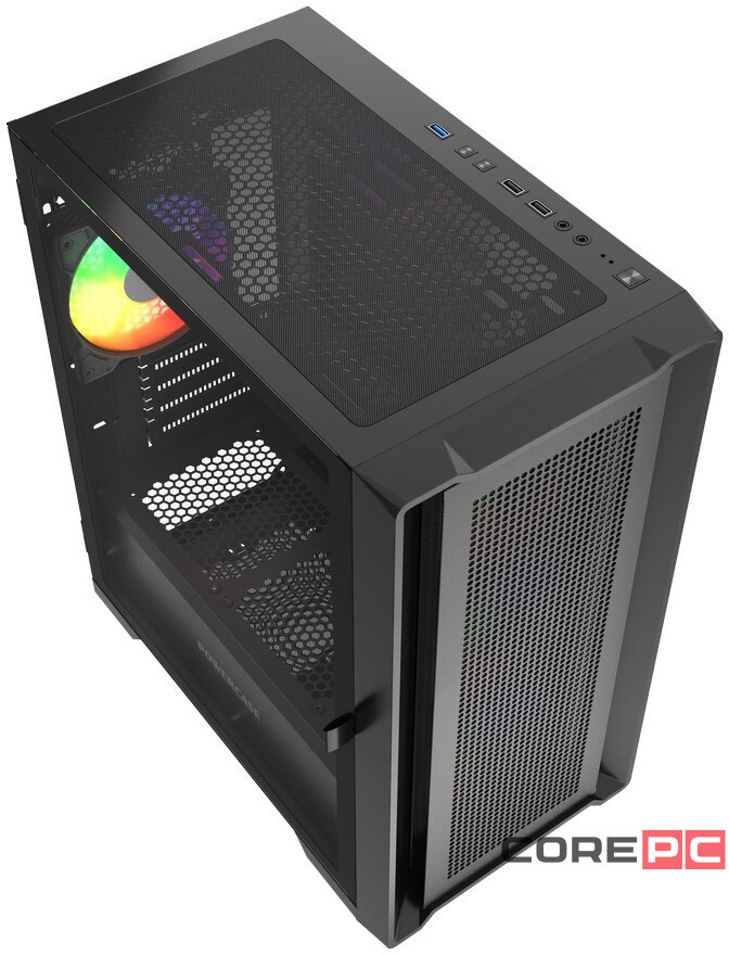 Компьютерный корпус Powercase ALISIO Micro X4B V2 LE Black (CAMCXB-A4-LE)