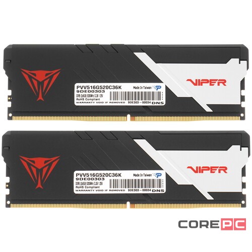 Оперативная память 16 Gb 5200 MHz PATRIOT VIPER VENOM (PVV516G520C36K)