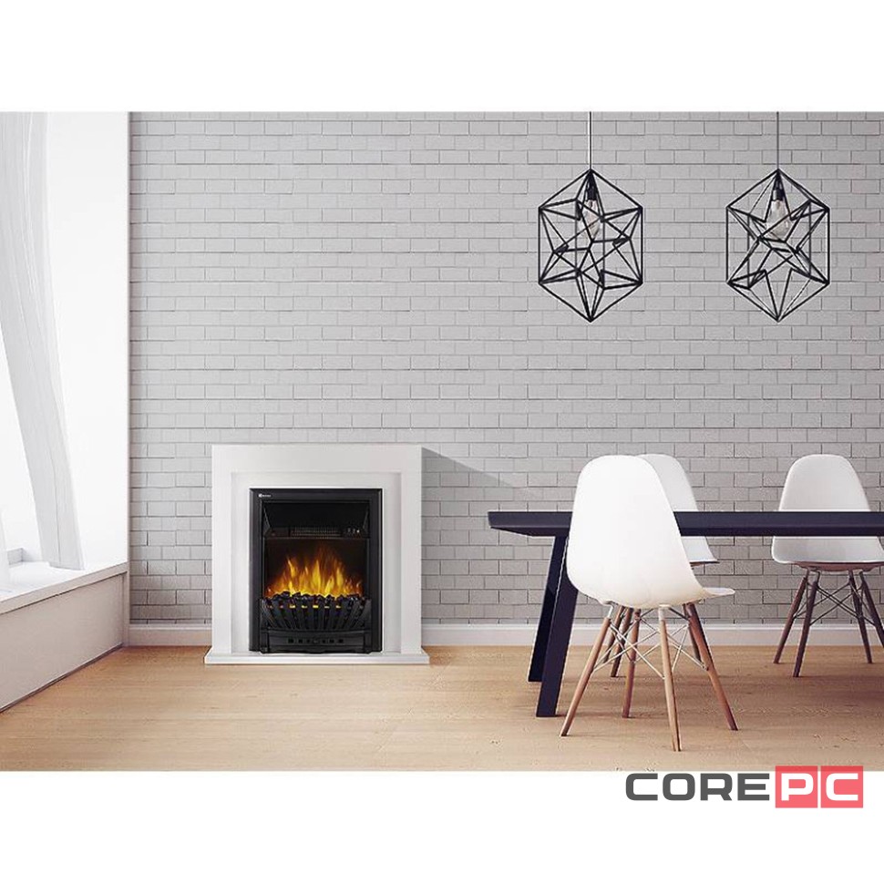 Каминокомплект:Очаг Electrolux EFP/P-1020LS,портал Simple Classic белый