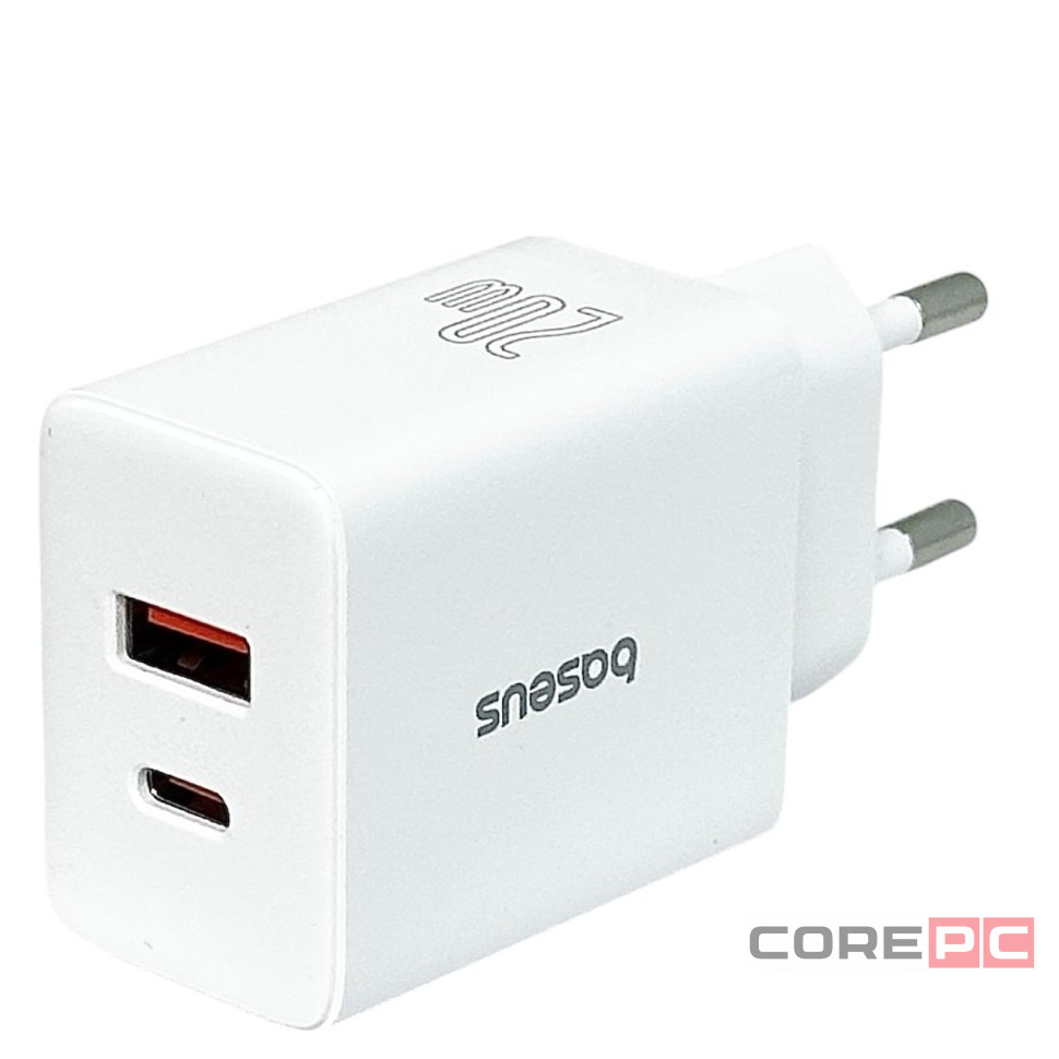 Сетевое зар. устр. Baseus Cube Fast Charger 1USB/1C P10111403213-00 белое