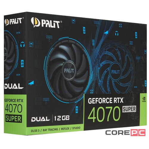 Видеокарта Palit (NED407S019K9-1043D) GeForce RTX 4070 SUPER 12GB Dual